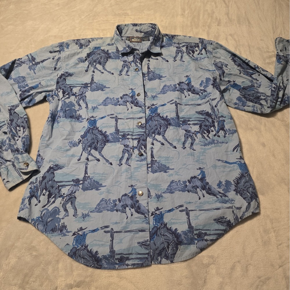Vintage Rare Woolrich 100% Cotton Small Button Down Womens Western Cowgirl Rodeo